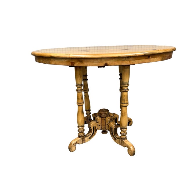 19th Century Swedish Pine Oval Pedestal Table For Sale - Image 4 of 10