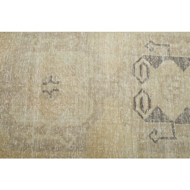Beige 1970s Vintage Handmade Wool Cotton Turkish Beige Area Rug For Sale - Image 8 of 11