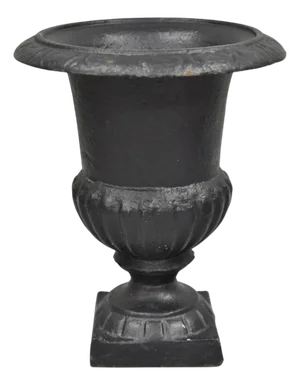 Vintage Cast Iron 8.5" French Classical Style Small Table Top Urn Flower Vase