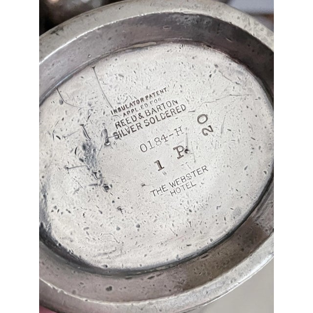Traditional Antique Silver Plated Coffee Pot From Webster Hotel in New York City For Sale - Image 3 of 6