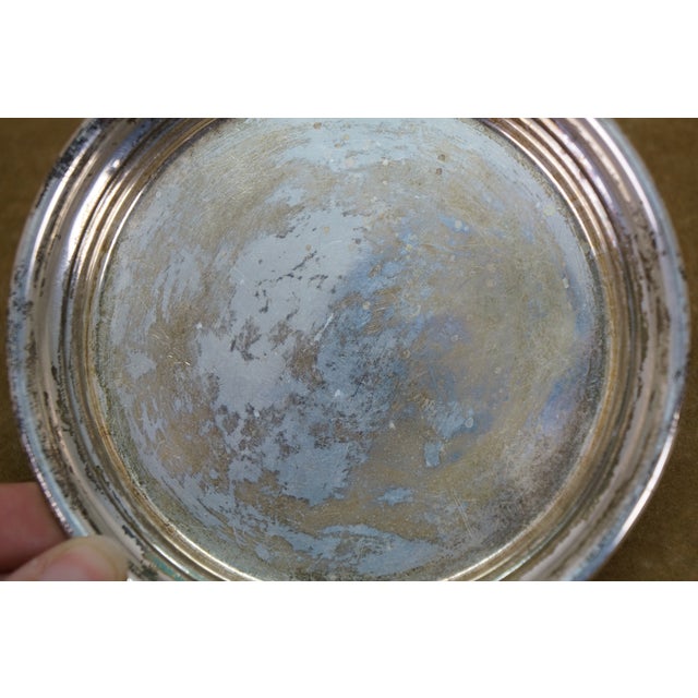 Antique Solid Sterling Silver 925 Wine Drink Bottle Coaster 53g 4.5" For Sale - Image 6 of 9