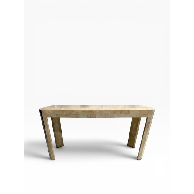 1980s Maitland-Smith Tessellated Stone Console With Brass Inlay Accents For Sale In Boston - Image 6 of 13