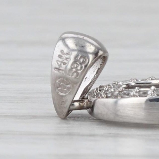 Modern 0.26ctw Vs2 Diamond Open Work Cross Pendant 14k White Gold For Sale - Image 3 of 5