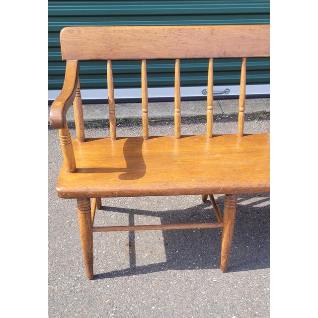 Mid 19th Century Antique 19th Century Deacons Bench For Sale - Image 5 of 9