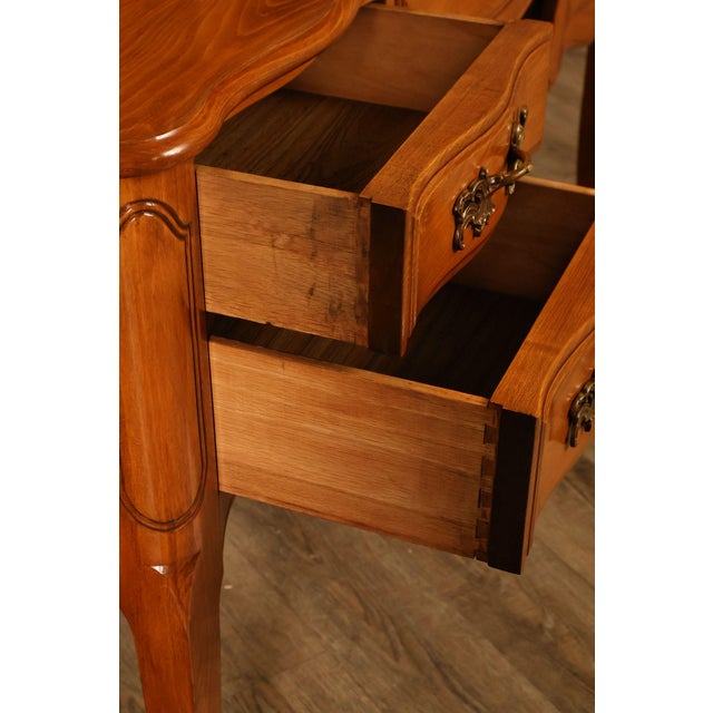 Brown Davis Cabinet Company French Provincial Style Desk With Hutch And Chair For Sale - Image 8 of 18