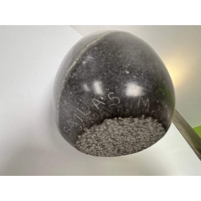 Black Vintage Shona Stone Sculpture Attributed to Sailas Makumba For Sale - Image 8 of 9