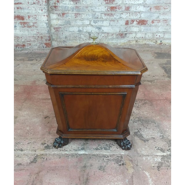 19th c. Fabulous English Regency Mahogany Wine Cellarette 1820s size 18 x 14 x 21" A beautiful piece that will add to your...