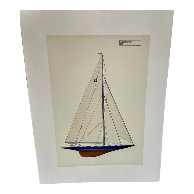 Giclee of Americas Cup Winner, Endeavor, Vintage For Sale