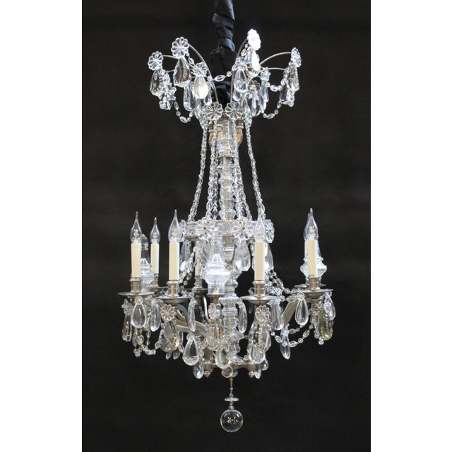 Antique Marie-Antoinette Style Chandelier in Crystal, 1890s, in Flawless conditions. Designed 1890 to 1919 Up to 250V...