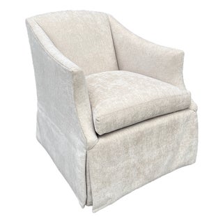 Lee Industries Performance Traditional Swivel Chair For Sale