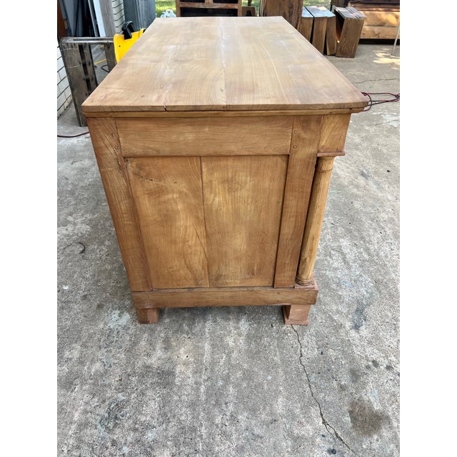 French 19th Century Empire Bleached Chestnut Chest of Drawers For Sale - Image 9 of 12