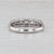 Modern Vintage 0.21ctw Diamond Wedding Band 14k White Gold 5-Stone Size 8.25 For Sale - Image 3 of 8