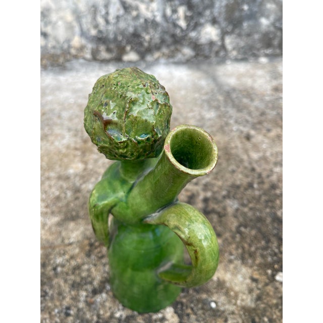 Ceramic 19th Century Folk Art Zoomorphic Ewer, Portuguese Earthenware For Sale - Image 7 of 10