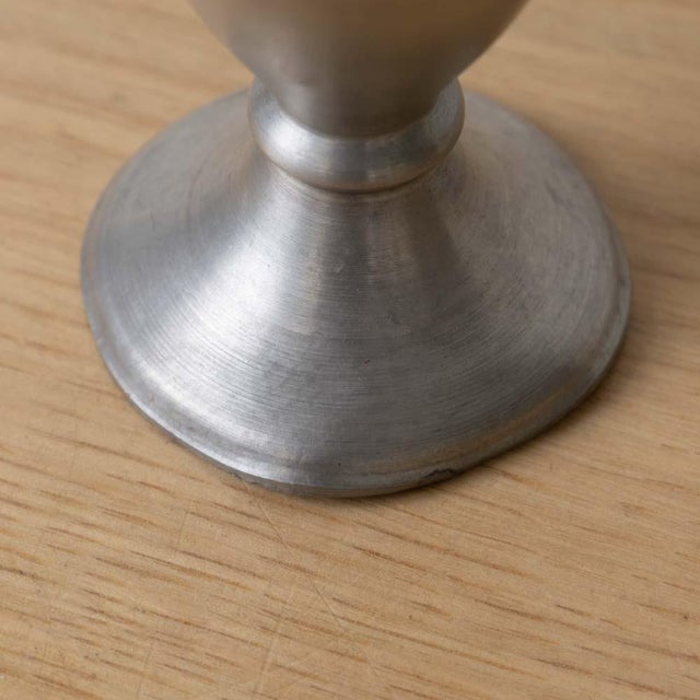 1930s French Pewter Scroll Bud Vase For Sale - Image 10 of 11