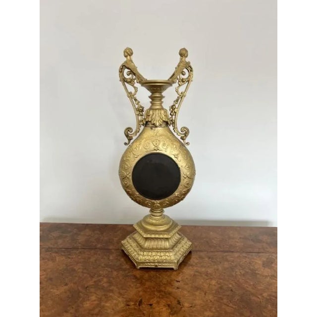 Victorian French Ornate Mantle Clock, 1860s For Sale - Image 3 of 10