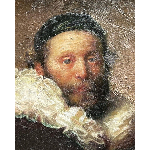 Portrait Of Don Gianni Cononico, Head Of Catholic Church, Palermo. Oil On Board. J Gaston B 1955- Signed and Dated. with...