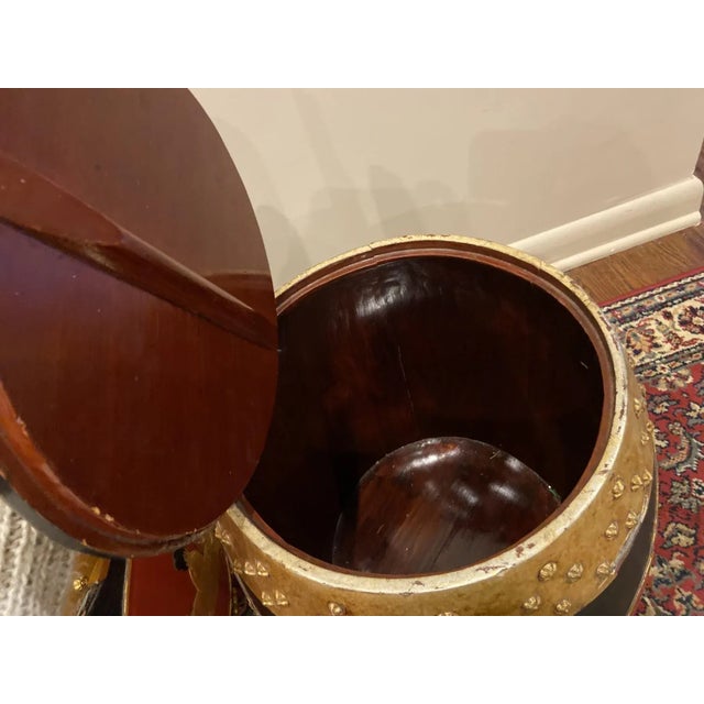 Antique Japanese Painted Wooden Rice Barrels Garden Stools—A Pair For Sale - Image 12 of 12