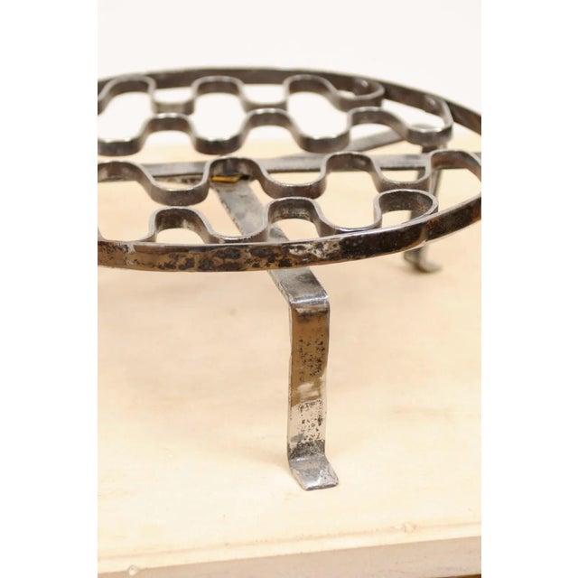 French 19th Century Iron Fireplace Grill with Petite Feet and Long Handle For Sale - Image 4 of 13