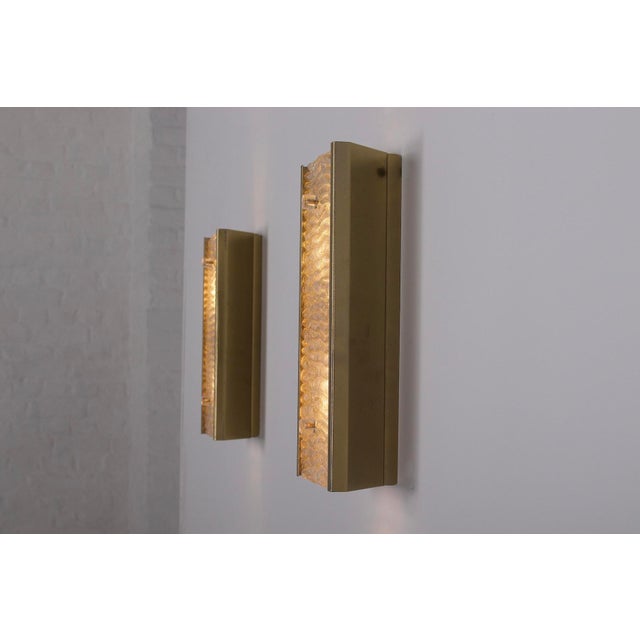 Italian Corrugated Murano Wall Sconces, 1960s, Set of 2 For Sale - Image 10 of 16