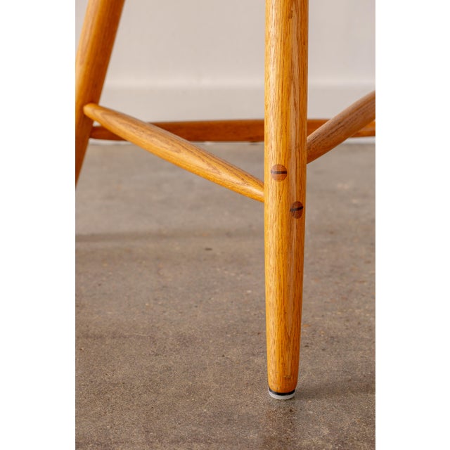 Wood 1980s Kai Pedersen Studio Craft Counter Stools Ash Cherry - a Pair For Sale - Image 7 of 10