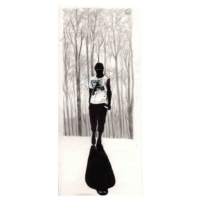 Vincenzo Bizzarri, Murderer in the Woods, Original Drawing, 2013 For Sale