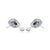 Ink Blue 14k White Gold 3.32ct Marquise Blue Sapphire & Diamond Earrings- 2 Pieces For Sale - Image 8 of 14