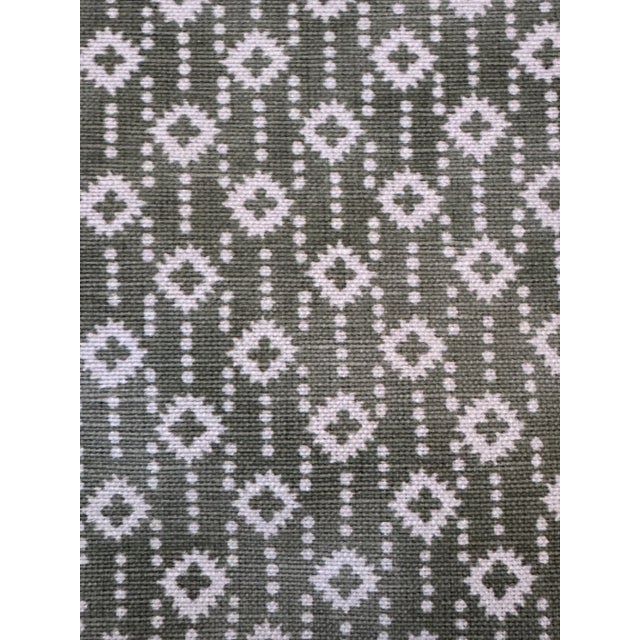 Chelsea Textiles Raindrops in Seamist Fabric 2 1/2 Yards Screen Printed by Hand For Sale - Image 4 of 5