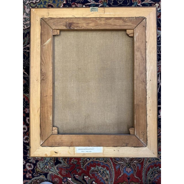 1920s Interior with Woman at Window, 1920s, Oil Painting on Canvas, Framed For Sale - Image 5 of 10