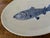 Italian hand-painted ceramic fish platter. Beautifully rendered details. Lovely for table service or leaning on a shelf in...