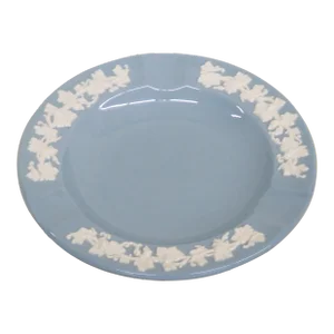 Wedgwood Etruria and Barlaston Queensware Blue White Ceramic Ashtray Dish