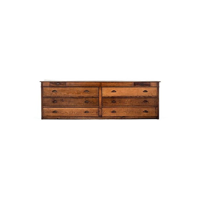 French Oak Haberdashery Shop Counter For Sale - Image 13 of 13
