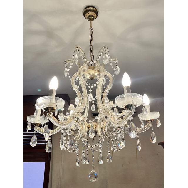 1920s Bohemian Murano Glass Chandelier, 1900s For Sale - Image 5 of 8