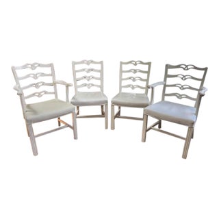 Dining Chairs Set of 4 Custom Designed by Dorothy Draper for 1948 Greenbrier Resort Renovation For Sale