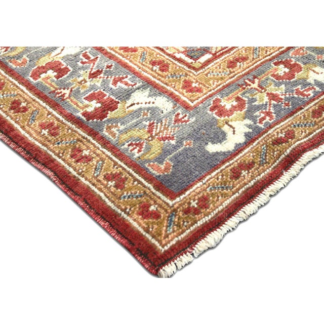 Traditional 1960s Turkish Oushak Rug For Sale - Image 3 of 6