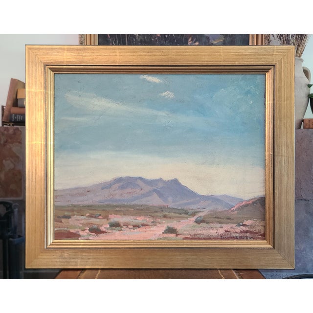 John Walter Sherman Antique Oil Painting Early California Desert Landscape For Sale In Los Angeles - Image 6 of 16