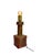 Brutalist Ceramic Table Lamp with Carved Geometric Patterns, Belgium, 1970s For Sale - Image 11 of 12
