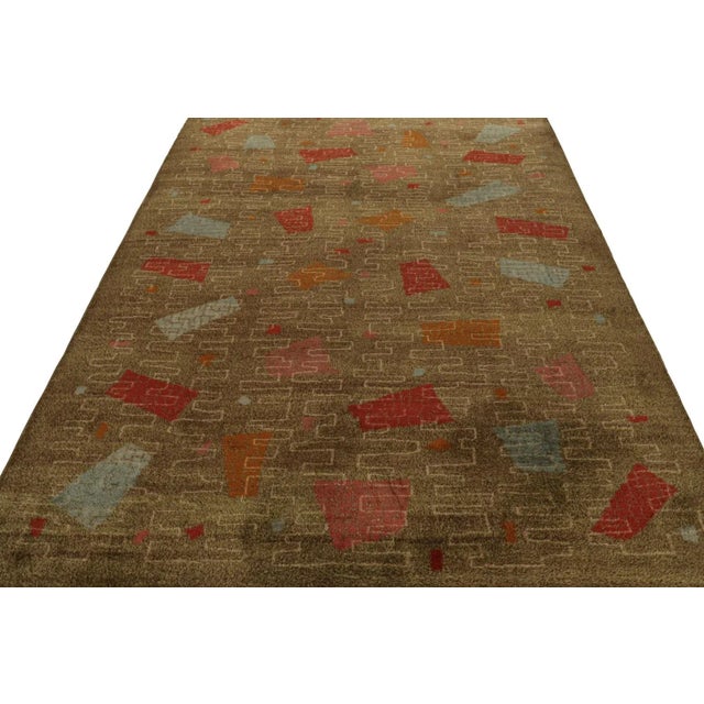 Art Deco Vintage Zeki Muren Art Deco Rug, With Geometric Patterns, From Rug & Kilim For Sale - Image 3 of 8