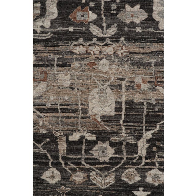 Rug & Kilim’s Modern Classics Rug in Gray With Geometric Floral Patterns For Sale In New York - Image 6 of 7