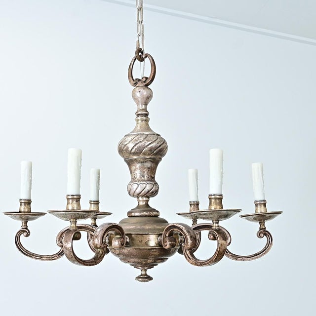 Early 20th Century French Bronze Chandelier For Sale - Image 4 of 11