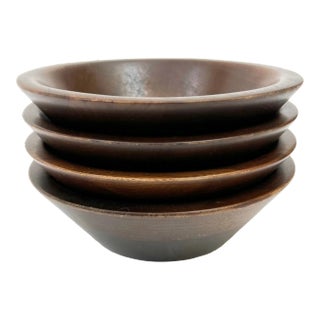 1970's Heirloom Giftwood Inc Wooden Salad Bowls - 4 Pieces For Sale