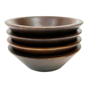 1970's Heirloom Giftwood Inc Wooden Salad Bowls - 4 Pieces