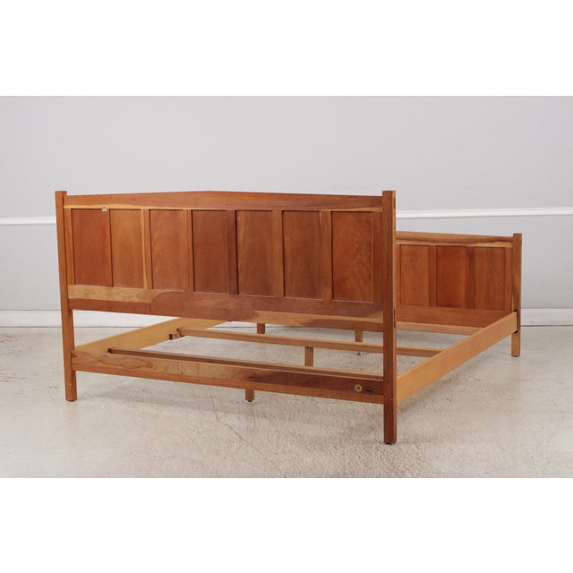 Wood Stickley Mission Cherry King Size Bed For Sale - Image 7 of 18