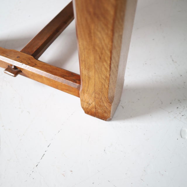 Monumental Dutch Oak Dining Table For Sale In Chicago - Image 6 of 8