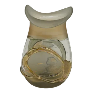Mid Century Modern Jon Studio Art Hand Blown Glass Vase - Etch Signed by Artist "Jon Art"
