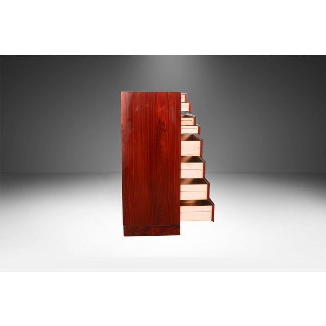 Mid Century Rosewood Lingerie Drawer Chest Dresser Arne Wahl Iversen for Vinde For Sale - Image 10 of 11