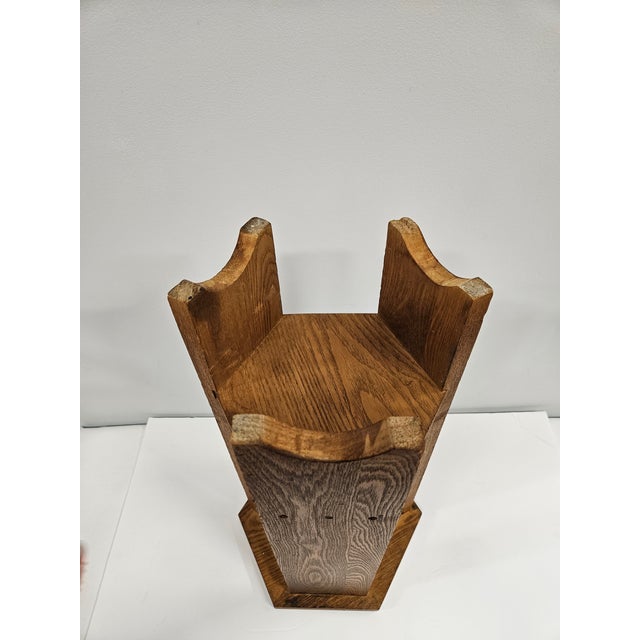 Antique Oak Plant Stand For Sale - Image 9 of 13
