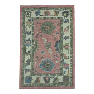 Turkish Oushak Rug 4'9" x 7'2" #19075 For Sale