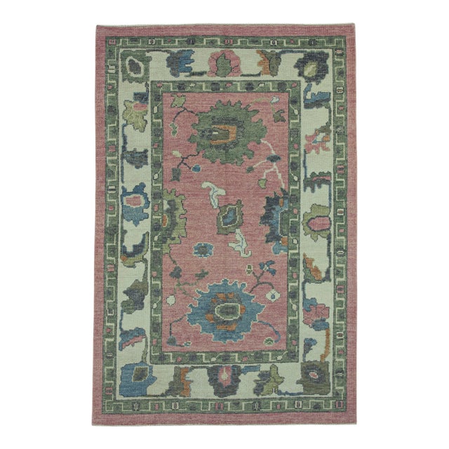Turkish Oushak Rug 4'9" x 7'2" #19075 For Sale