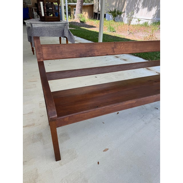 English Antique English Oak Bench For Sale - Image 3 of 8