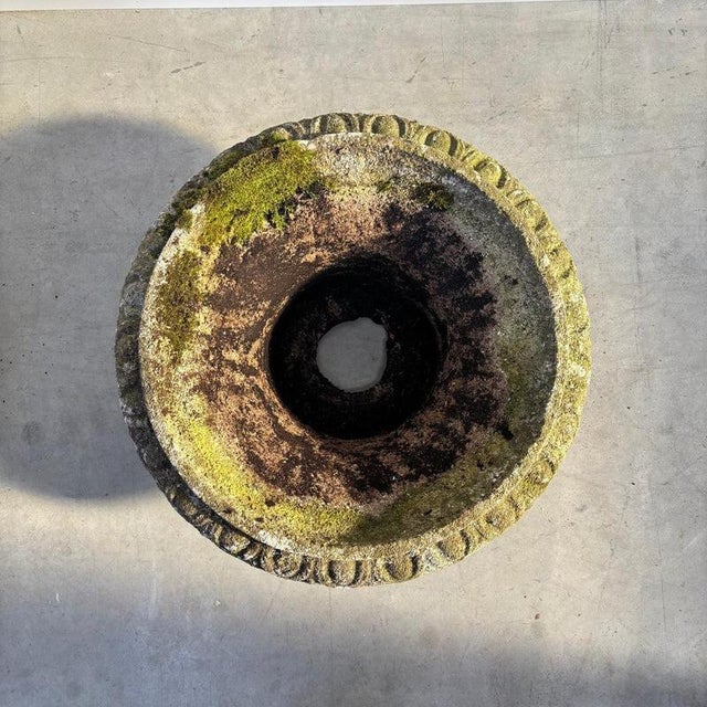 Brown Vintage Concrete Plant Stand For Sale - Image 8 of 12